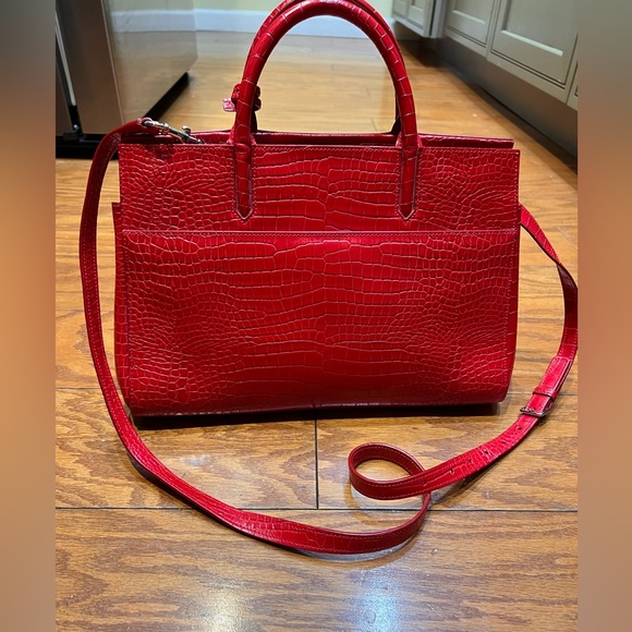 Yves Saint Laurent, Embossed Small Rive Gauche Cabas Tote - Picture 3 of 7